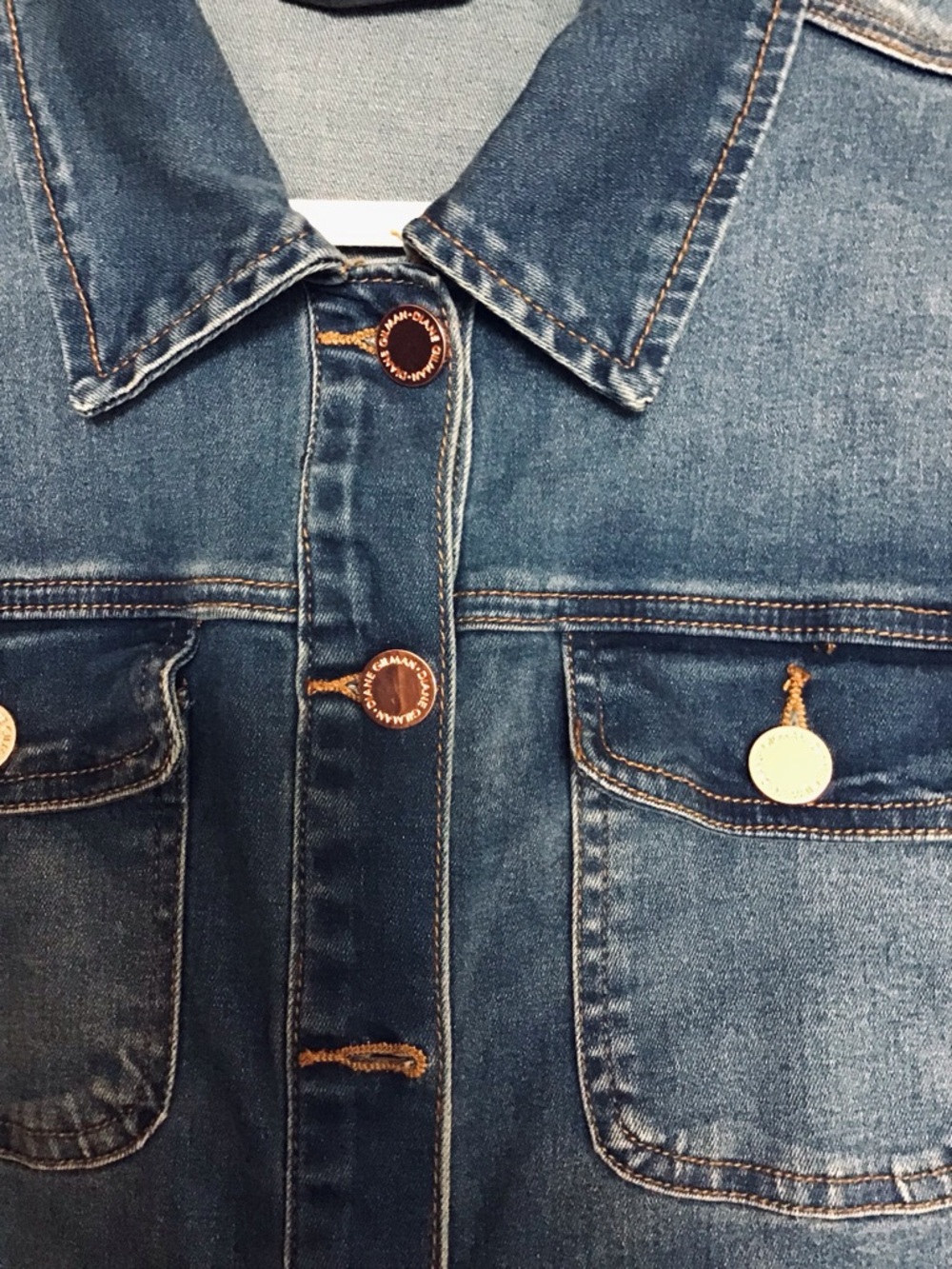 DG2 by Diane Gilman Vintage Wash Denim Jacket - Blue - Picture 2 of 7